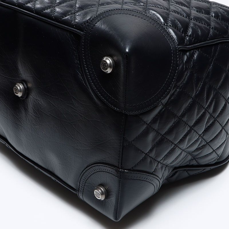 Chanel Boston Bag Paris New York Klein Leather Key Name Tag Cover