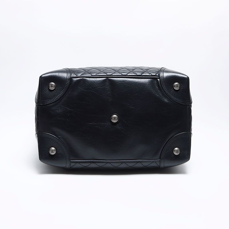 Chanel Boston Bag Paris New York Klein Leather Key Name Tag Cover