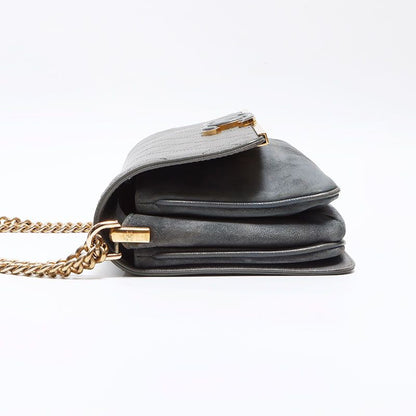 Chanel Shoulder Bag Caviar Leather Chain CC Logo