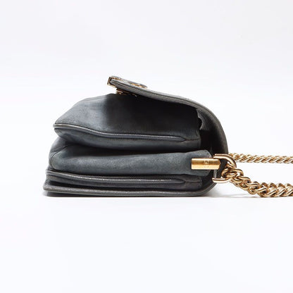 Chanel Shoulder Bag Caviar Leather Chain CC Logo