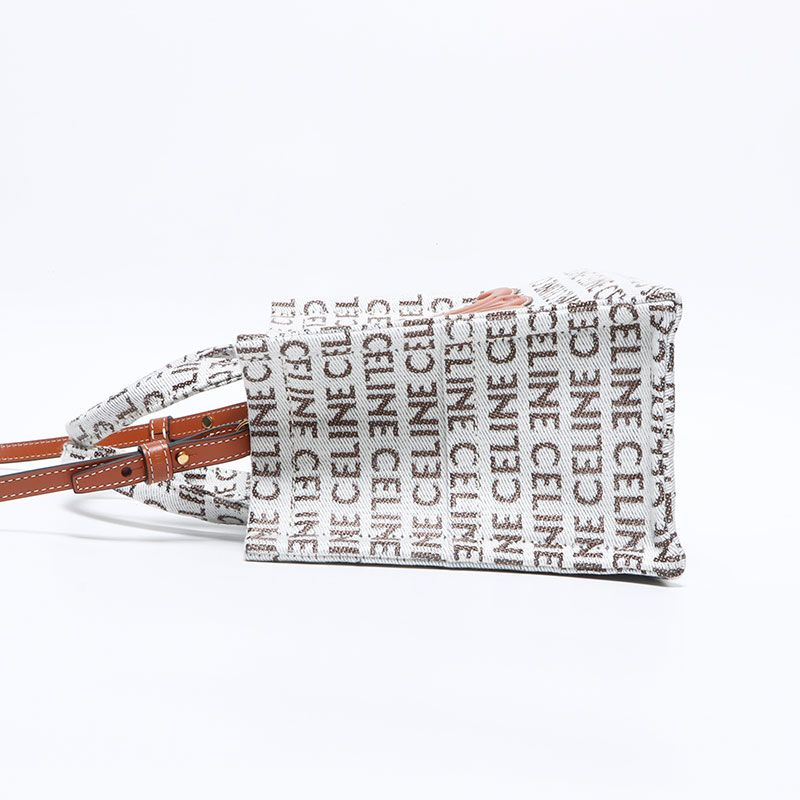 Celine Handbag Logo 2-Way Small Cabas Thais Textile