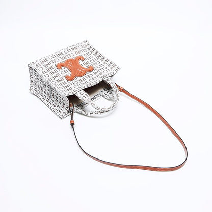 Celine Handbag Logo 2-Way Small Cabas Thais Textile