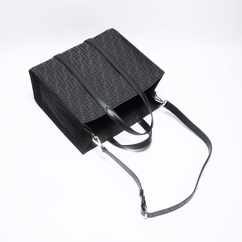 Fendi Tote Zucca 2-Way FF Jacquard Leather