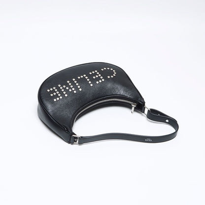 Celine Shoulder Bag Studded Logo Hobo