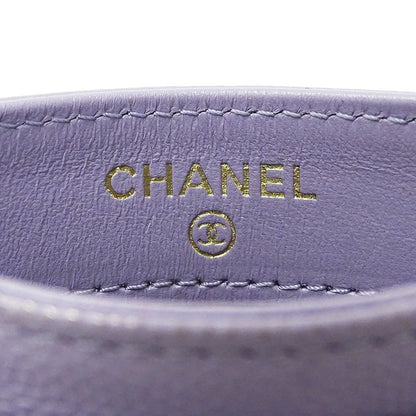 Chanel Card Case Matelasse Women's Brand Business Card Holder Pass Case Caviar