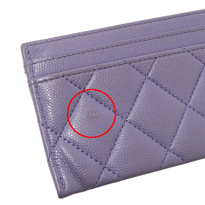 Chanel Card Case Matelasse Women's Brand Business Card Holder Pass Case Caviar