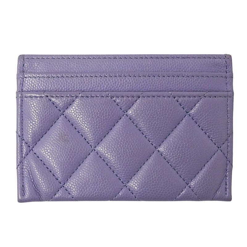 Chanel Card Case Matelasse Women's Brand Business Card Holder Pass Case Caviar