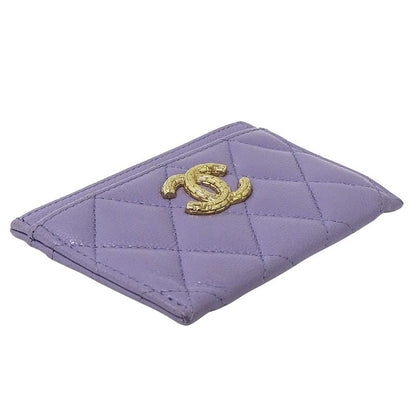 Chanel Card Case Matelasse Women's Brand Business Card Holder Pass Case Caviar