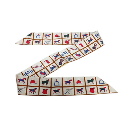 Hermes Twilly Saddlery Couvertureset Tenues De Jour Off White