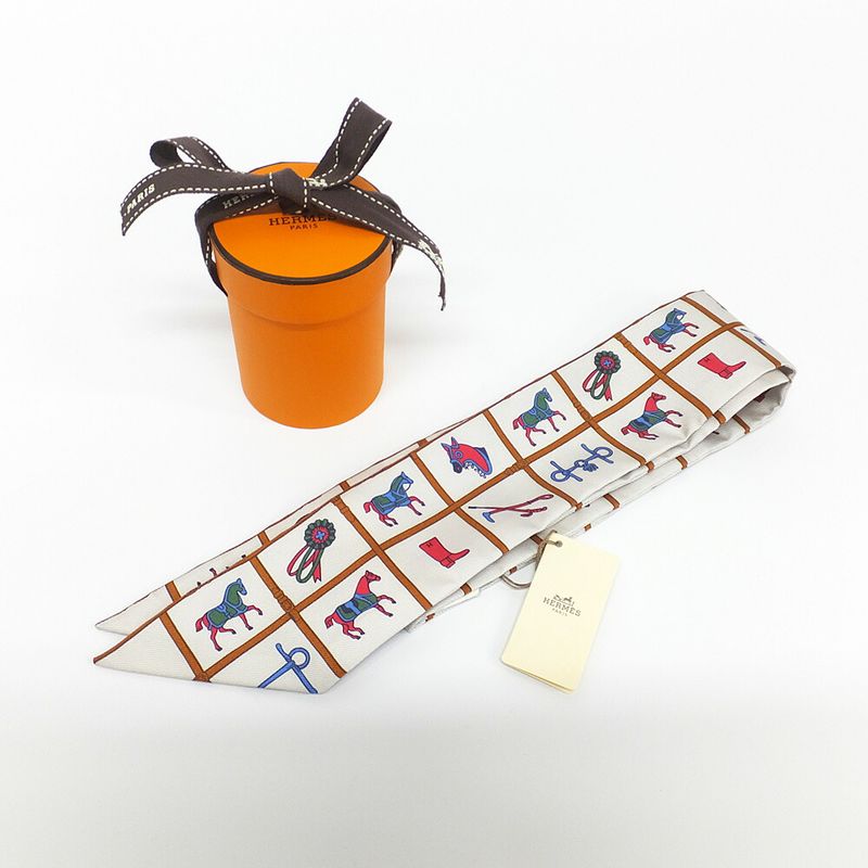 Hermes Twilly Saddlery Couvertureset Tenues De Jour Off White