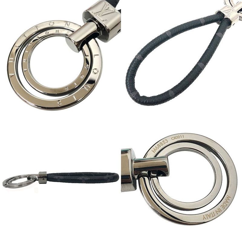Louis Vuitton Monogram Eclipse Porto Cles Haro Key Holder Key Ring M68853