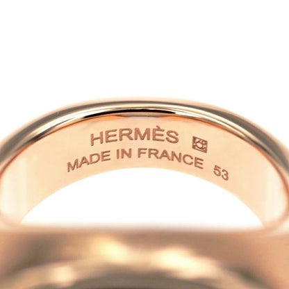 Hermes Joquette Ring GM Size 53 Etoupe Rose Gold Ladies Accessories Ring