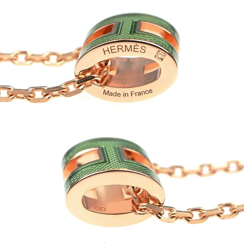 Hermes Necklace Pop Ash Mini Splash Pendant H Veil Cricket Rose Gold