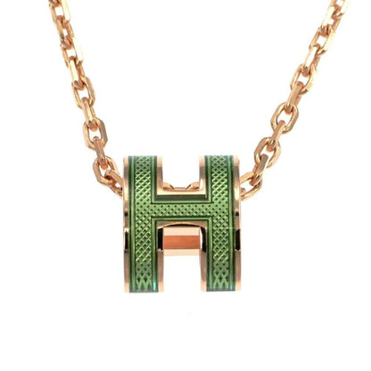Hermes Necklace Pop Ash Mini Splash Pendant H Veil Cricket Rose Gold