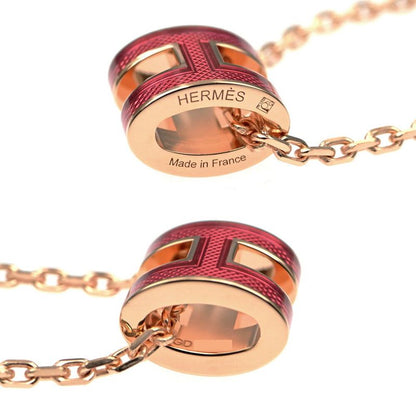 Hermes Necklace Pop Ash Mini Splash Pendant H Rose Azalea Rose Gold
