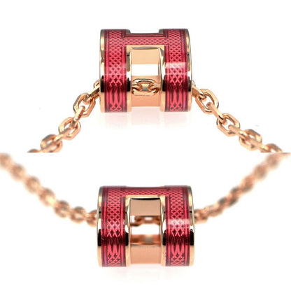Hermes Necklace Pop Ash Mini Splash Pendant H Rose Azalea Rose Gold