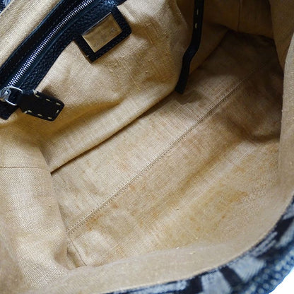 Fendi Bag Ladies Brand Tote Bag Handbag Zucca Selleria Mini Linda Canvas Gray