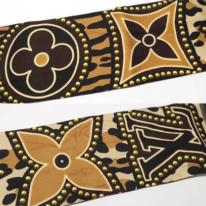 Louis Vuitton Bandeau World M70853 Scarf Brown Silk Accessory Women's