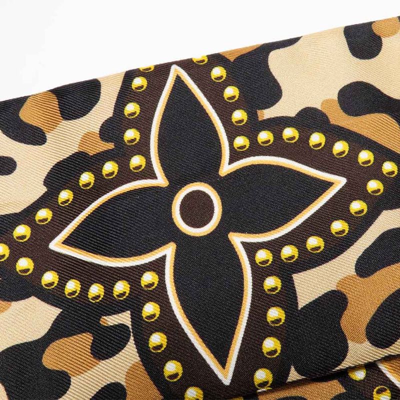 Louis Vuitton Bandeau World M70853 Scarf Brown Silk Accessory Women's