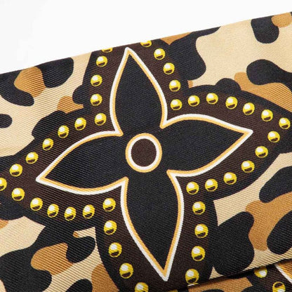 Louis Vuitton Bandeau World M70853 Scarf Brown Silk Accessory Women's