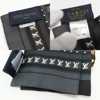 Louis Vuitton Bandeau World M70853 Scarf Brown Silk Accessory Women's
