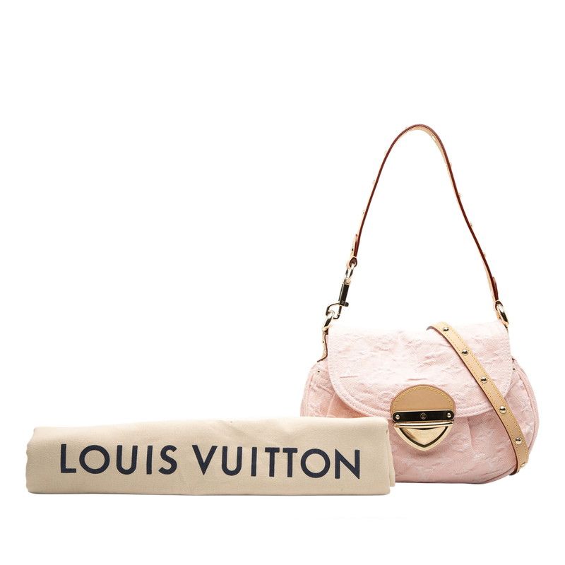 Louis Vuitton Monogram Denim Sunset Washed Pink M13347 Pink Denim Ladies Louis