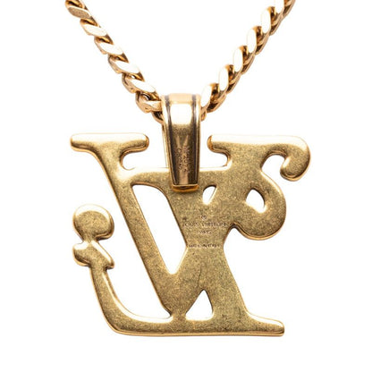 Louis Vuitton X NIGO Collier Squared LV Chain Pendant Necklace Gold Plated