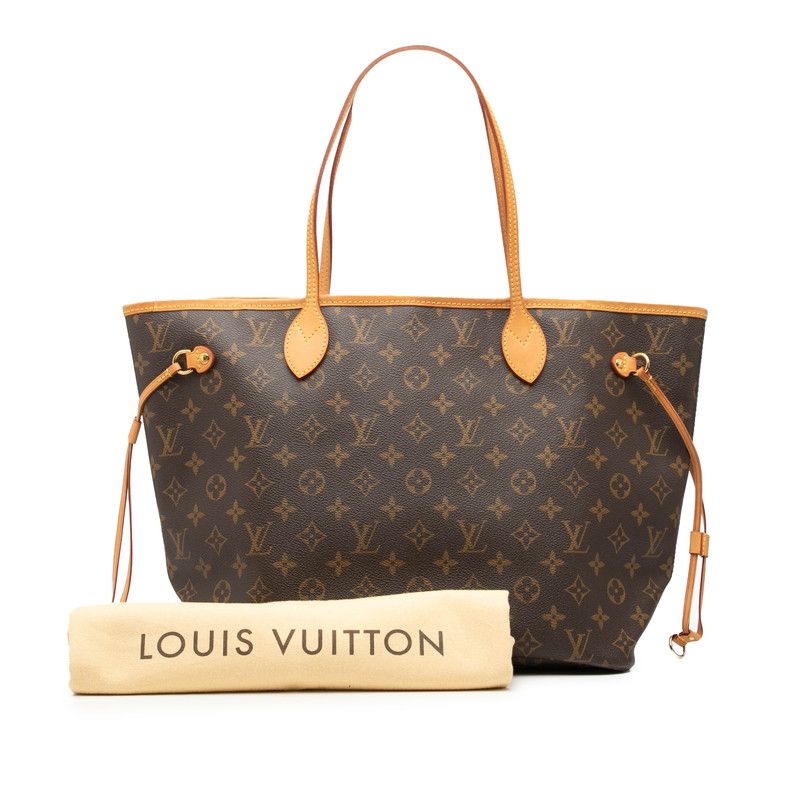 Louis Vuitton Monogram Neverfull MM Shoulder Bag Tote Bag M40156 Brown PVC