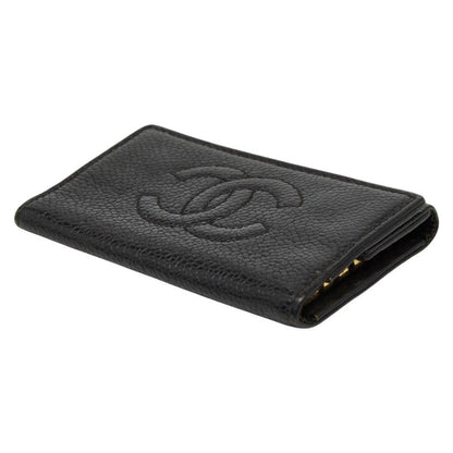 CHANEL Coco Mark Key Case 6 Rows Black Caviar Skin Ladies CHANEL