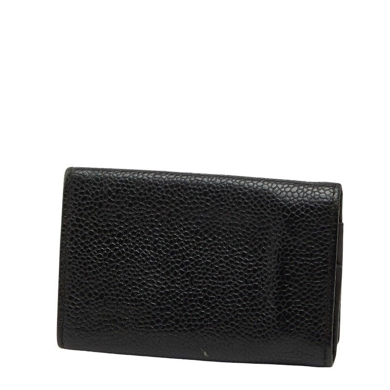 CHANEL Coco Mark Key Case 6 Rows Black Caviar Skin Ladies CHANEL