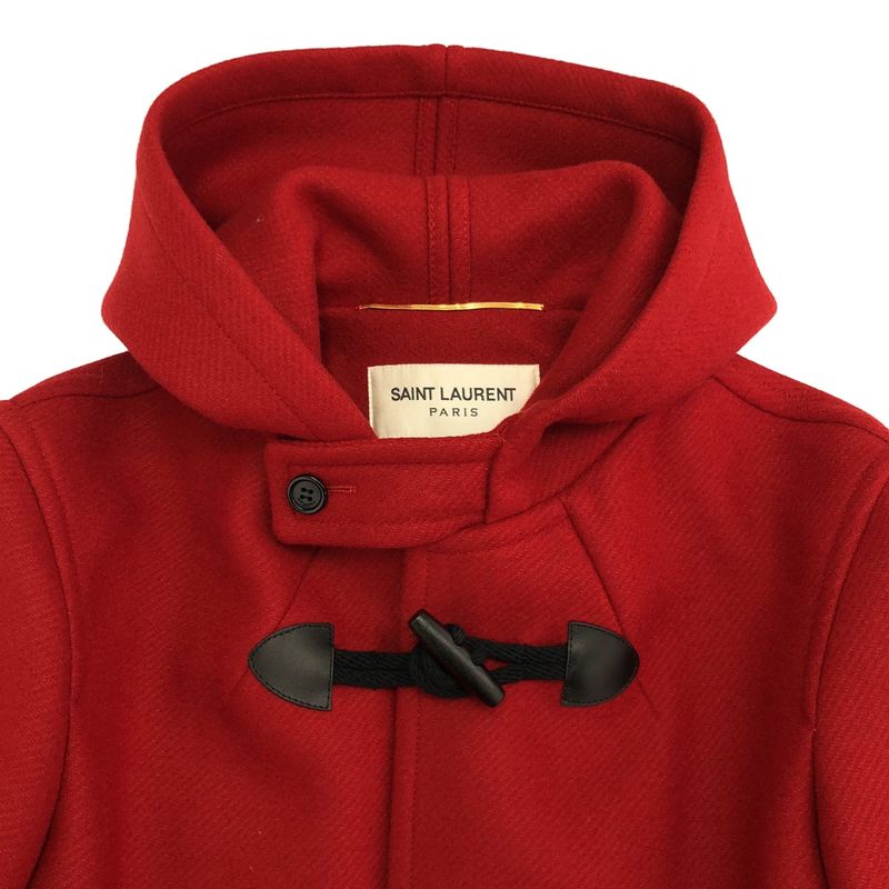 Saint Laurent Paris Wool Duffle Coat 507529 Y080w Red F36