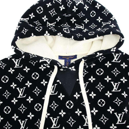 Louis Vuitton 23SS Monogram Taua Ring Velvet Hoodie Parka- RC3 Fost11 Black S