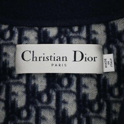 Christian DIOR Double Face Virgin Wool Belted Coat 110m36a1375 Navy - 40