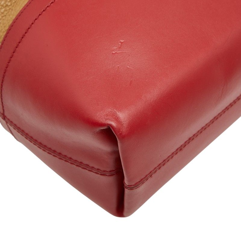 FENDI Selleria 8bn232 Red Brown Leather Ladies FENDI