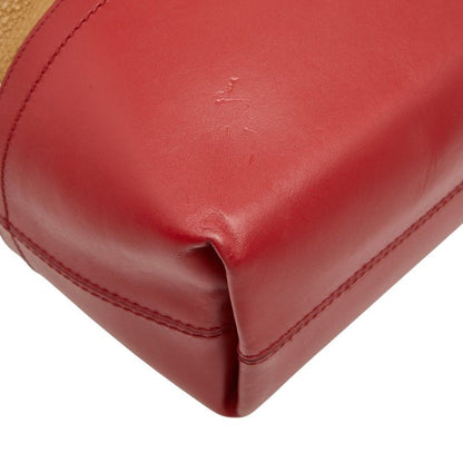 FENDI Selleria 8bn232 Red Brown Leather Ladies FENDI