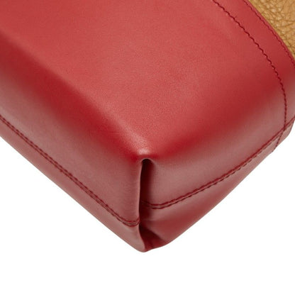 FENDI Selleria 8bn232 Red Brown Leather Ladies FENDI