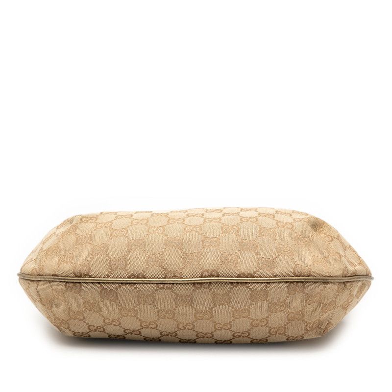 GUCCI GG Canvas Crossbody Shoulder Bag 181092 Beige Gold Canvas Leather Women's