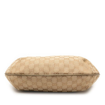 GUCCI GG Canvas Crossbody Shoulder Bag 181092 Beige Gold Canvas Leather Women's