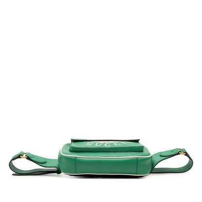GUCCI X Adidas Body Bag Bum Bag 722141 Green White Leather Women's GUCCI
