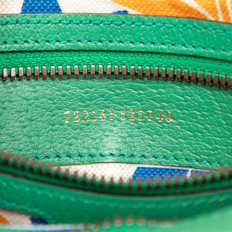GUCCI X Adidas Body Bag Bum Bag 722141 Green White Leather Women's GUCCI