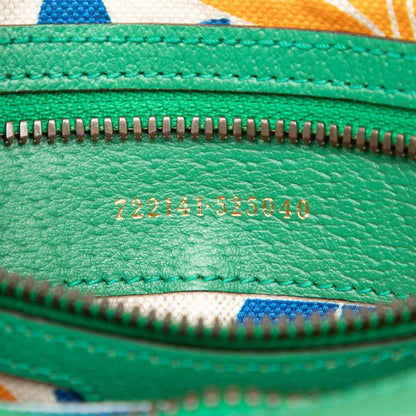 GUCCI X Adidas Body Bag Bum Bag 722141 Green White Leather Women's GUCCI