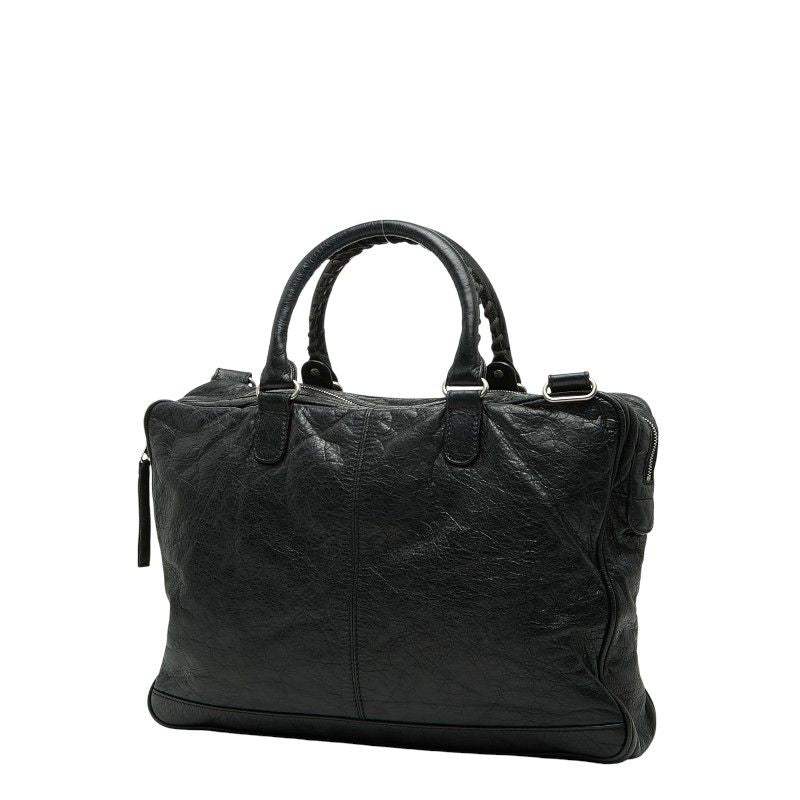 BALENCIAGA Briefcase Shoulder Bag 2WAY Black Leather Men's BALENCIAGA