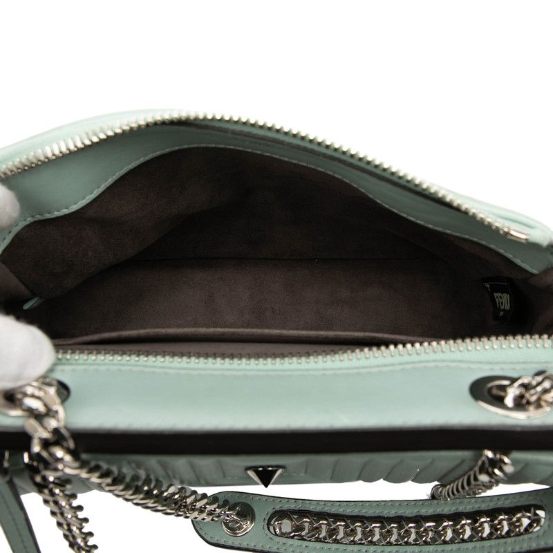 Fendicom Click Chain Shoulder Bag 8bn299 Light Blue-leather Women's FENDI