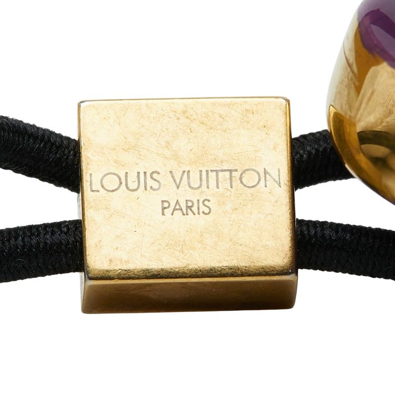 Louis Vuitton Hair Accessory Hair Tie Gold Purple Silver Plated Ladies Louis