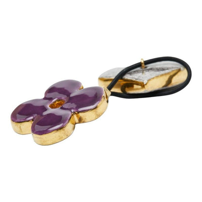 Louis Vuitton Hair Accessory Hair Tie Gold Purple Silver Plated Ladies Louis