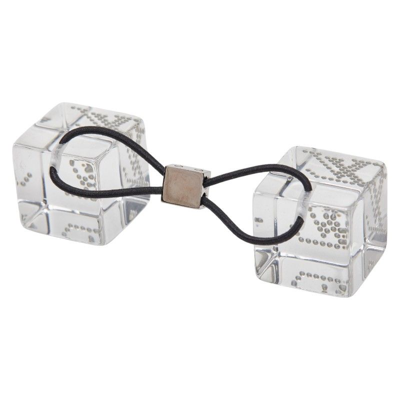 Louis Vuitton Hair Cube Ankle John Rhinestone Hair Accessory Hair Tie Clear