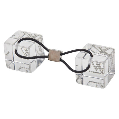 Louis Vuitton Hair Cube Ankle John Rhinestone Hair Accessory Hair Tie Clear