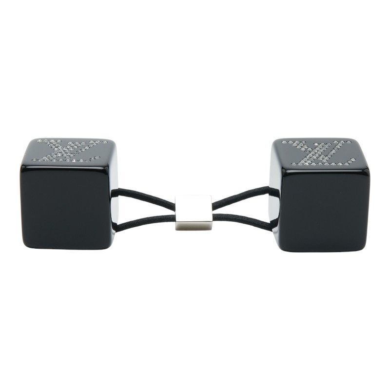 Louis Vuitton Hair Cube Ankle John Rhinestone Hair Accessory Hair Tie Black