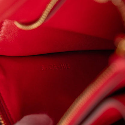 CELINE Classic Box Medium Red Leather Women's CELINE