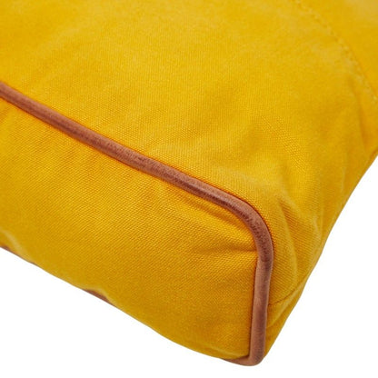 HERMES Bolide Pouch 25 Pouch Accessory Case Yellow Canvas Women's HERMES